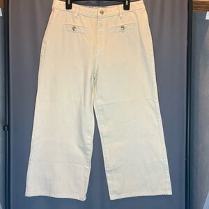 Michael Kors Cream Wide Leg Pants